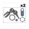 Rubbermaid Commercial Replacement Lock and Keys for Cleaning Carts, Silver FG9T73M20000